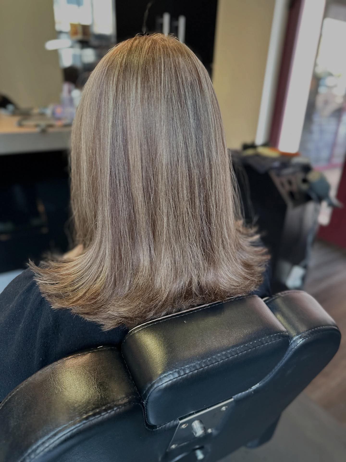 Women's haircut and styling